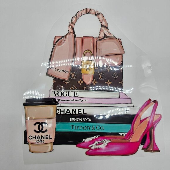 Custom Canvas Tote Bag, Large Size - Fashion Theme #8 - Cream Tote - Picture 2 of 15